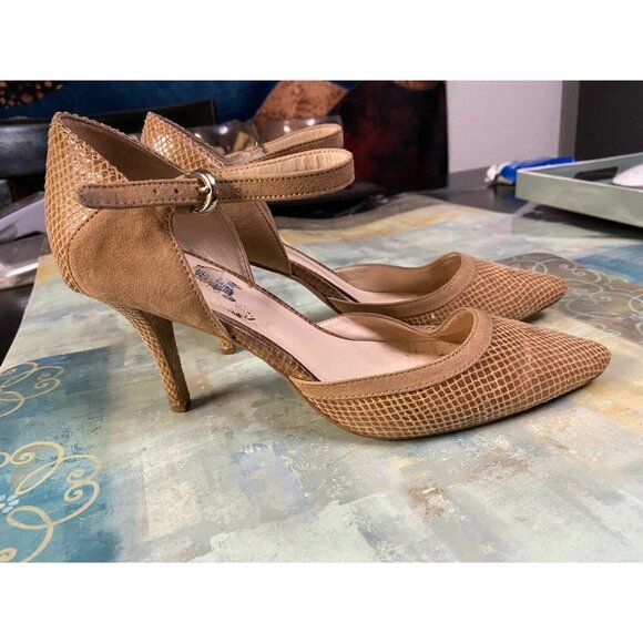 Nine West Women’s Point Toe Snake Print & Suede Heels Size 8.5 - Picture 3 of 6